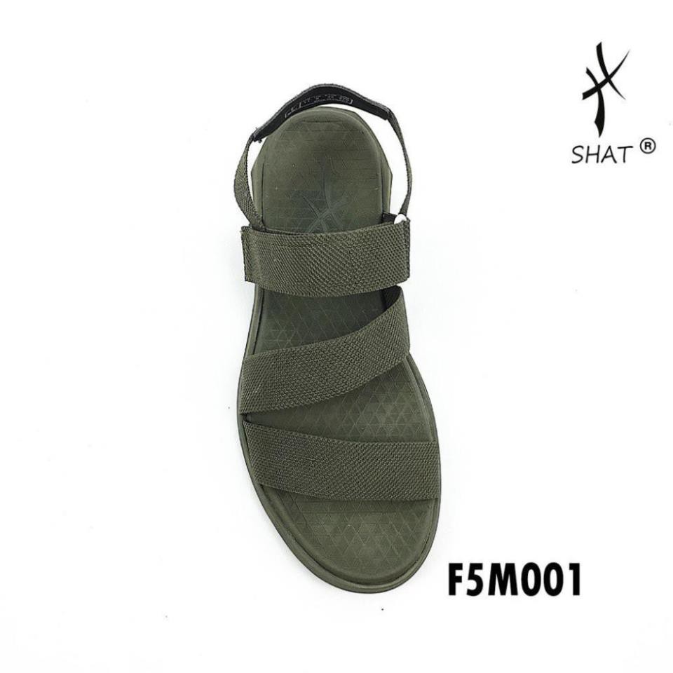 [Mã MSMALL1 hoàn 15% xu, tối đa 50K] Giày Sandal Shat F5 Full xanh rêu Unisex - F5M001 _aedws1 2gf3