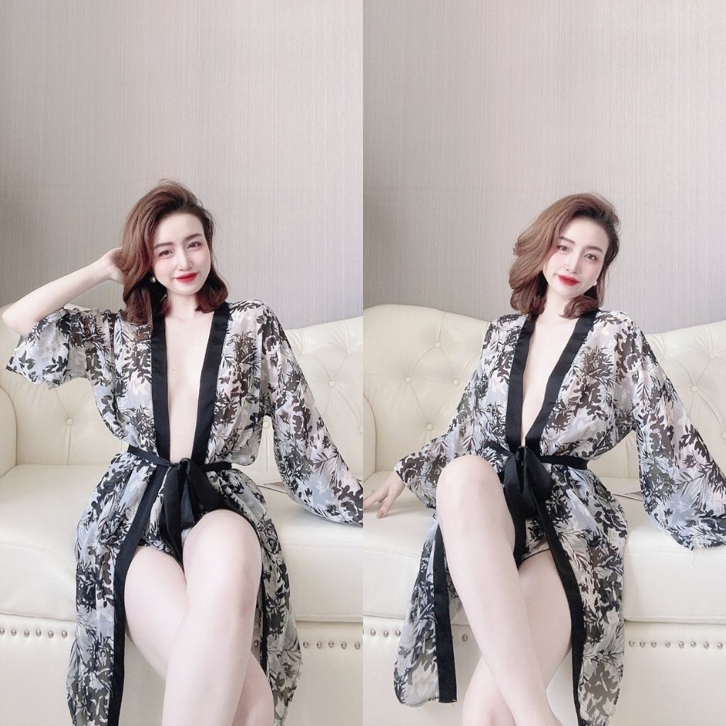 Áo choàng ngủ ❣️FREE SHIP❣️ Áo choàng tay dài tiểu thư vải lụa tơ mềm mượt