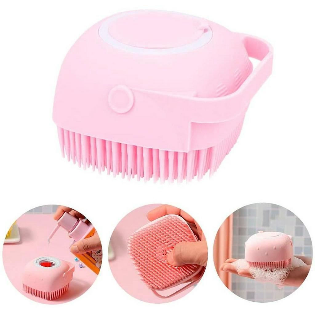 Cọ Tắm Silicon Hình Vuông Có Ngăn Chứa Sữa Tắm - Bông Tắm Silicon Vệ Sinh Cơ Thể