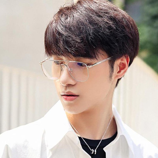☃☸┇Cận thị retro siêu nhẹ kính nữ có độ gọng mỏng lưới kiểu dáng trơn màu đỏ mặt tròn nam thời trang hàn quốc