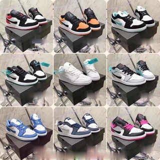 👟👟giày sneaker nike air jordan 1 low cổ thấp black ,red cho nam và nữ giày sport full box size