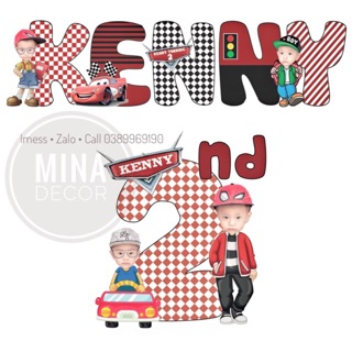 😍 Chữ thiết kế + số tuổi chibi 😍