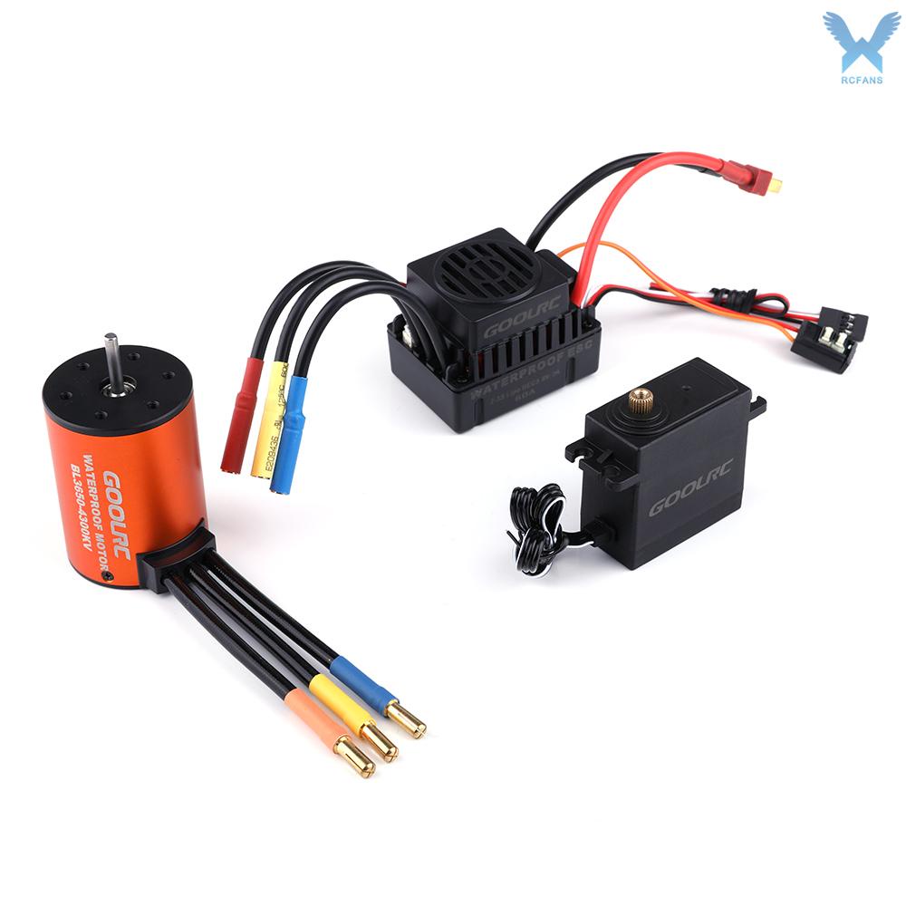 Rs Động Cơ Servo 3650 4300kv Esc 60a 25kg Không Chổi Than Cho Xe Hơi / Xe Tải Rc 1 / 10