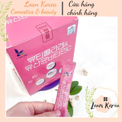 Bột uống Collagen cá 1000mg siêu vi nano 300DA Hàn Quốc 90 gói chính hãng - Bột uống làm đẹp da