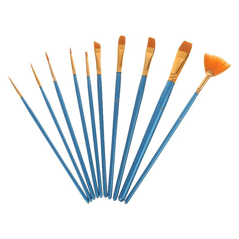 Set 10 cọ vẽ màu nước chuyên nghiệp tiện dụng