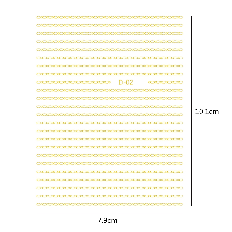 [Hàng mới về] Miếng dán viền vàng 3D dùng trang trí móng tay làm nail chuyên dụng