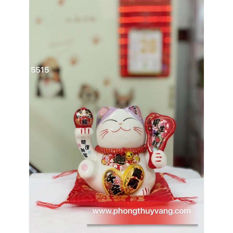 🔸️Mèo Thần Tài “Vinh Hoa Phú Quý” 15cm -M016