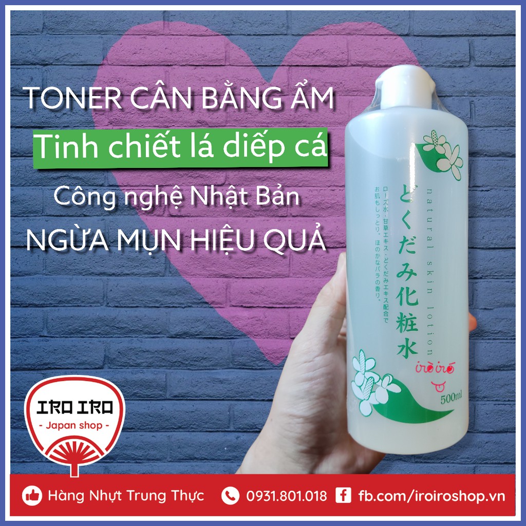 Lotion ngừa mụn chiết xuất diếp cá Dokudami 500ml