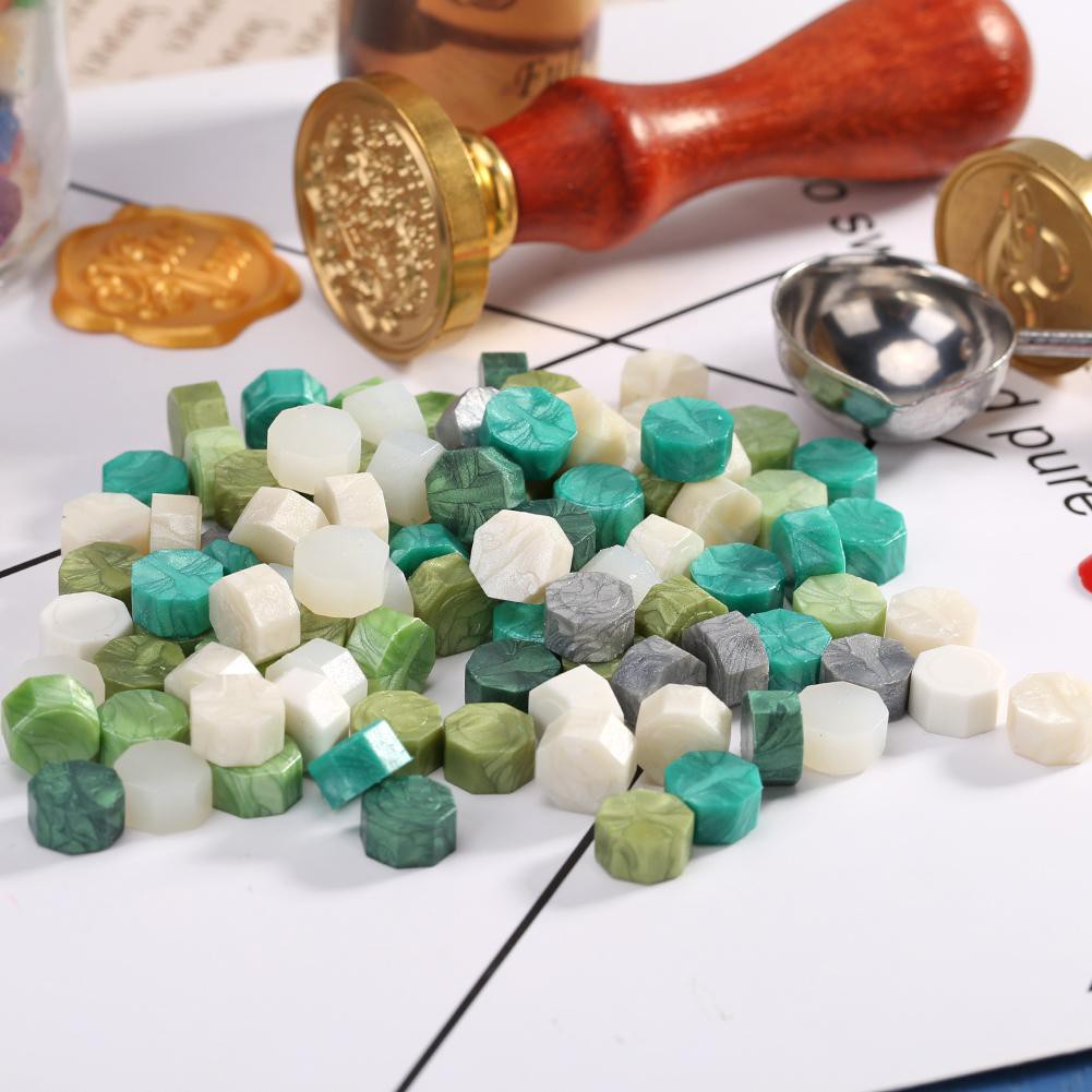 Set khoảng 100 viên sáp làm con dấu hình bát giác cổ điển