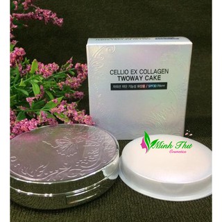 Phấn phủ Cellio Ex Collagen Twoway Cake SPF30