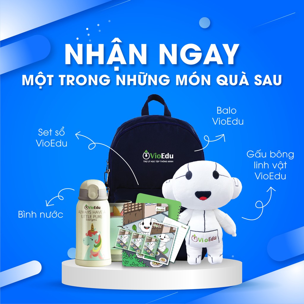 Toàn quốc-[Evoucher] Học Toán 1 năm VioEdu + quà tặng