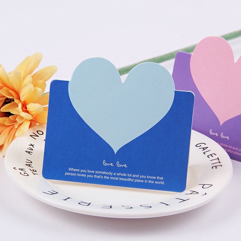 Thiệp trái tim viết tay - gửi ngẫu nhiên không chọn màu