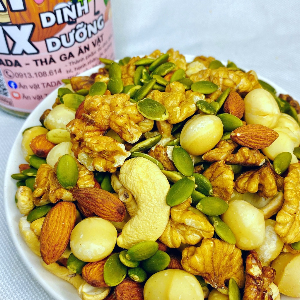 500g Hạt Mix Dinh Dưỡng Óc Chó, Hạnh Nhân, Hạt Bí, Hạt Điều, Macca Thơm Ngon Bổ Dưỡng Rẻ Nhất Hà Nội