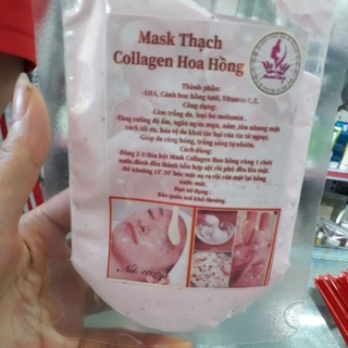 bột đắp mặt colagen hoa hồng