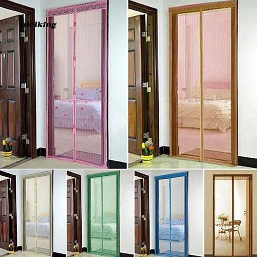 Bộ màn cửa dạng lưới chống muỗi có nam châm kích thước 90cm x 210cm có 5 màu tùy chọn tiện dụng