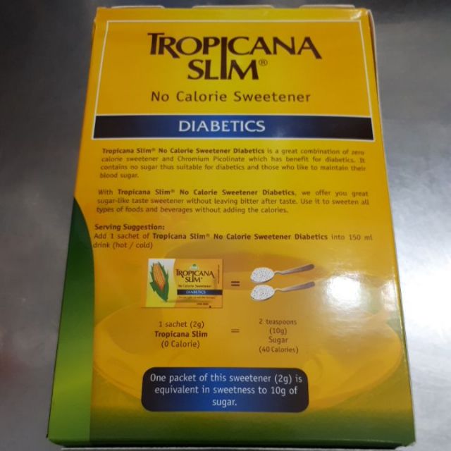 Tropicana Slim ( Diabetics): đường bắp ăn kiêng