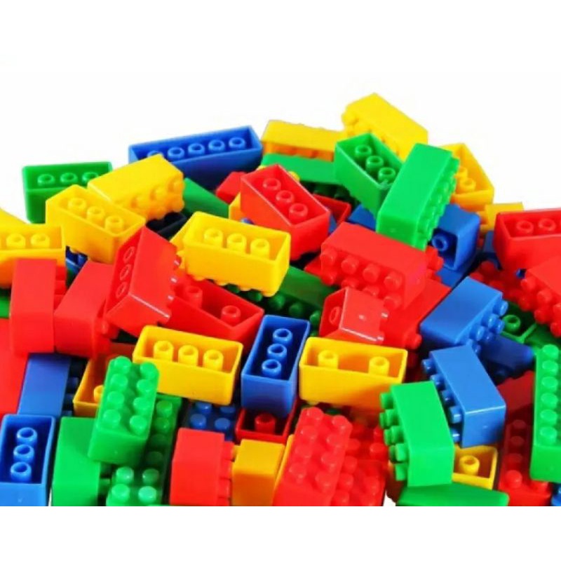 (to vừa)(sẵn hàng) Túi 110 xếp hình lego nhựa an toàn nhiều màu sắc giúp trẻ phát triển trí tưởng tượng, tư duy sáng tạo