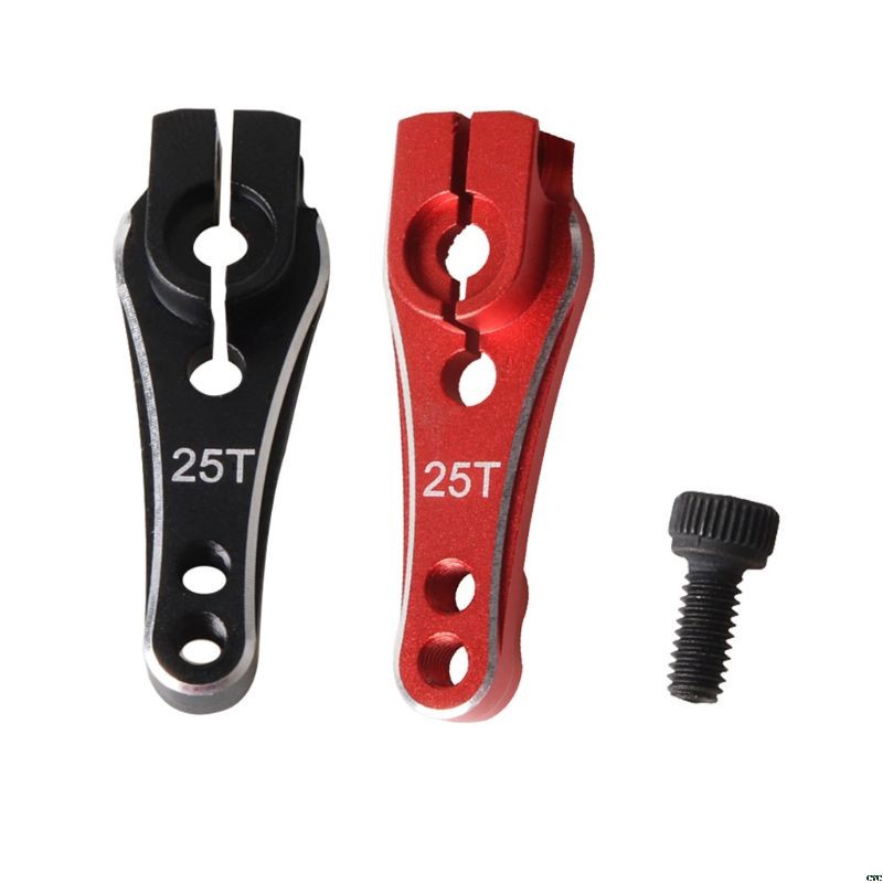 Tay Lái Servo 25T Bằng Hợp Kim Nhôm Màu Đen / Đỏ / Xanh Dương Cho Xe Điều Khiển Từ Xa