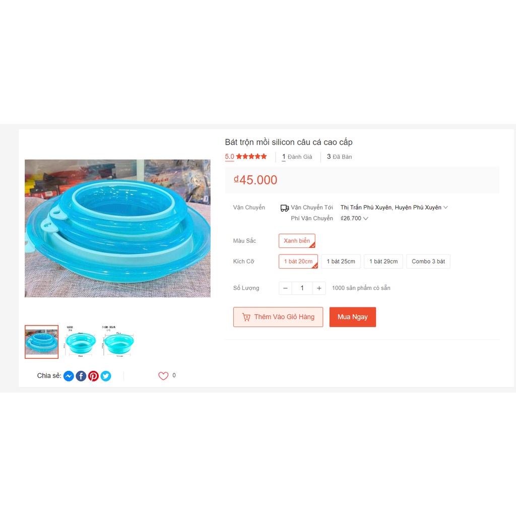 Bát trộn mồi câu cá Silicon ,khay chậu đựng mồi câu có thể gấp gọn tiện lợi