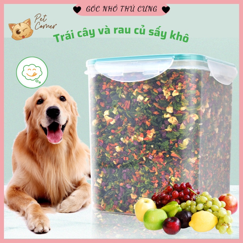 [Mã PET50K giảm Giảm 10% - Tối đa 50K đơn từ 250K] [200gr] Trái cây và rau củ sấy cho chó mèo