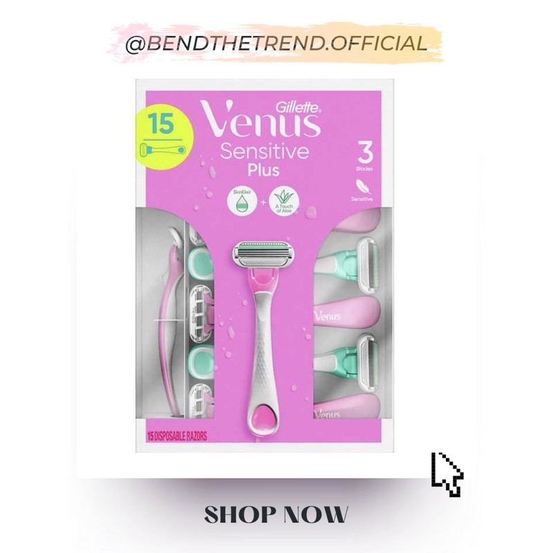 DAO CẠO GILLETTE VENUS SENSITIVE PLUS CÓ RÃNH BÔI TRƠN NHA ĐAM