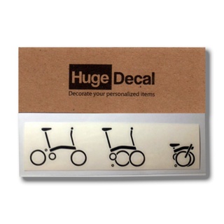 Bán Chạy Nhất Nhãn Dán Xe Đạp brompton Biến Đổi Gấp Bằng Đồng Trông Giống Như decal - hitam Phiên Bản Giới Hạn
