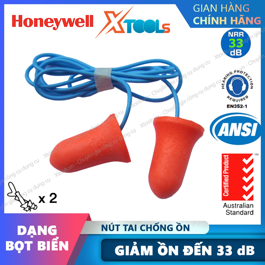 Nút bịt tai chống ồn Honeywell Max30 - nút tai chống ồn lên đến 29Db - dùng cho bảo hộ lao động, học tập, nghỉ ngơi