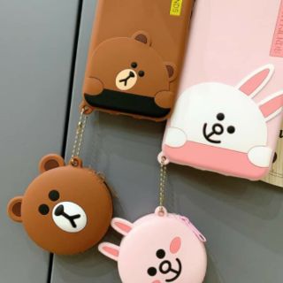 Ốp lưng iPhone 6/7/8/6plus/7plus/8plus/X/XS max hình gấu có túi