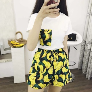 Đồ bộ áo thun quần trái cây