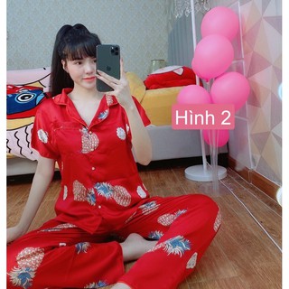 Đồ mặc nhà Pijama lụa satin mát mịn