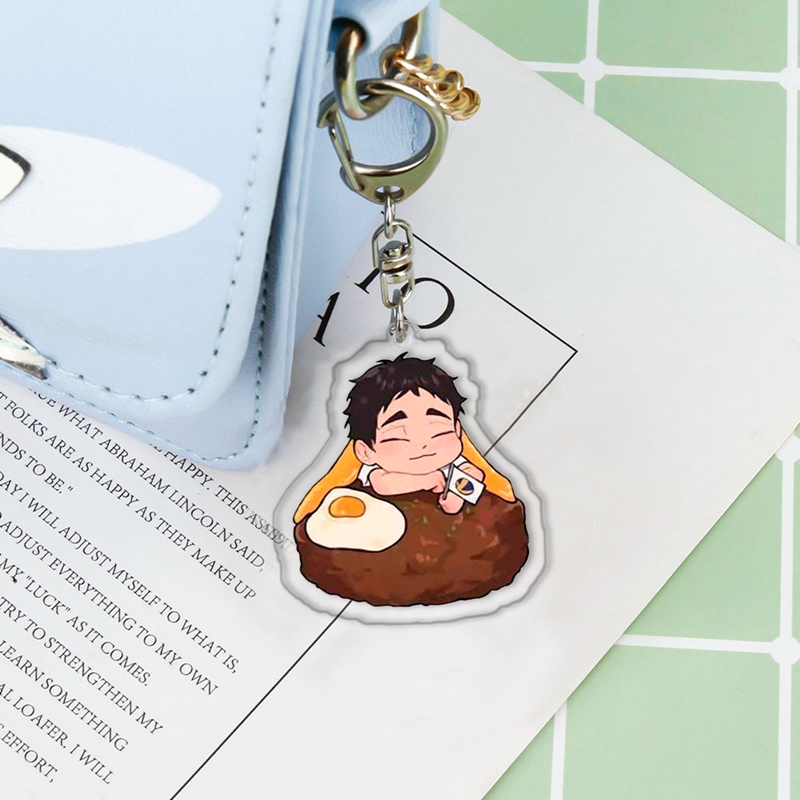 Móc khóa acrylic trong suốt hình nhân vật Haikyuu