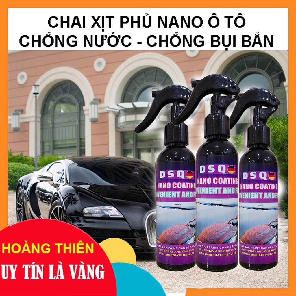 Chai xịt phủ nano ô tô chống nước DSQ  Nano Coating 200 ml công nghệ ĐỨC hàng nhập khẩu