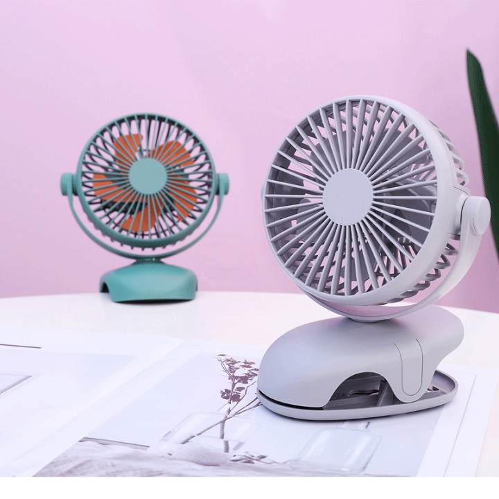 Quạt tích điện đế kẹp xoay 720 độ dành cho mọi lứa tuổi | BigBuy360 - bigbuy360.vn