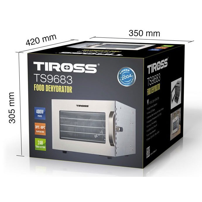 [Mã 44ELSALE2 giảm 7% đơn 300K] [Tiross123] Máy Sấy Hoa Quả Tiross TS9683, Sản phẩm chính hãng, bảo hành 12 tháng