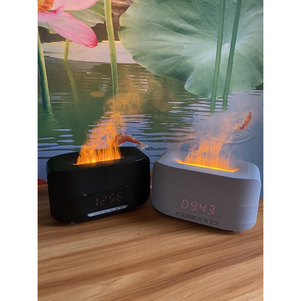 Máy Xông Tinh Dầu Ngọn Lửa, Loa Bluetooth Nghe Nhạc, Tặng Kèm Remote Điều Khiển Từ Xa, Đèn Led Lửa 3d