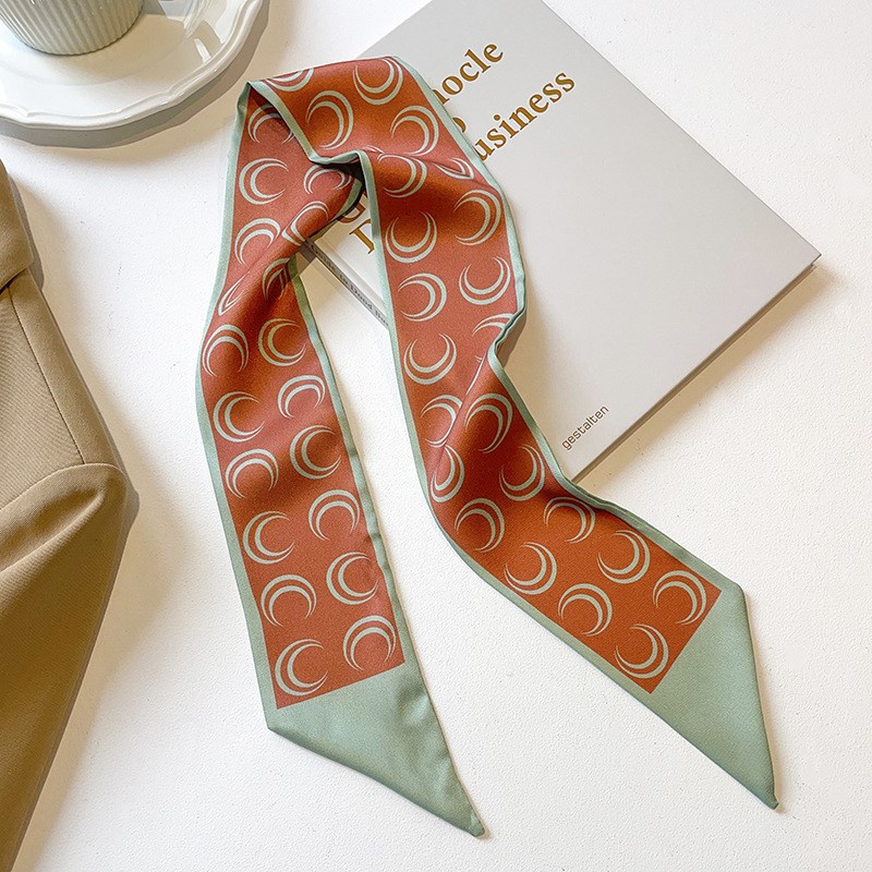 Bộ 5 Khăn Quàng Cổ / Băng Đô Cài Tóc Bằng Lụa Thắt Nơ Ruy Băng Nhỏ Xinh Đa Năng