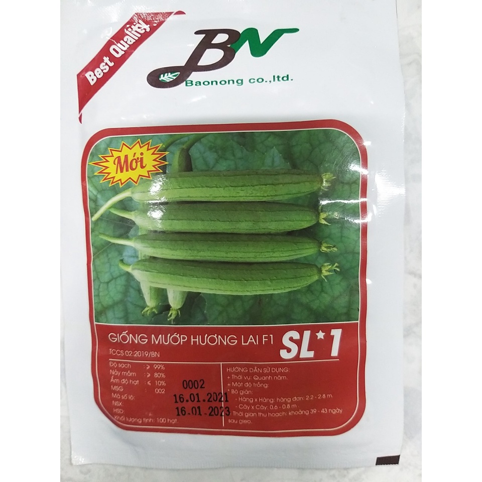 Hạt giống mướp hương lai F1 SL*1 Bảo Nông gói 100 hạt