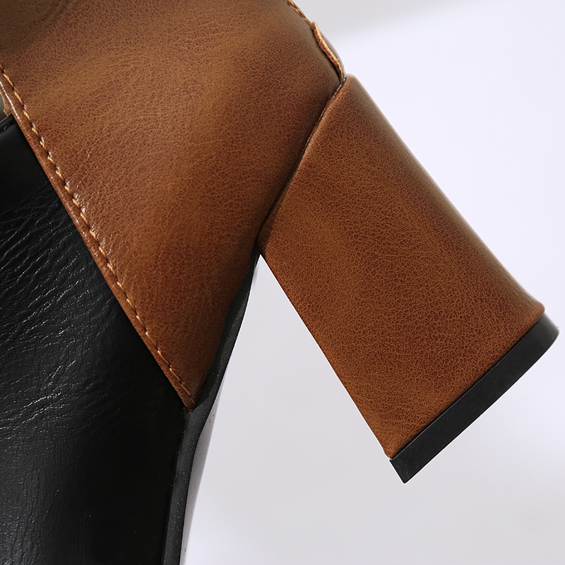 Đôi bốt cao gót khóa kéo mũi nhọn sành điệu cho nữ