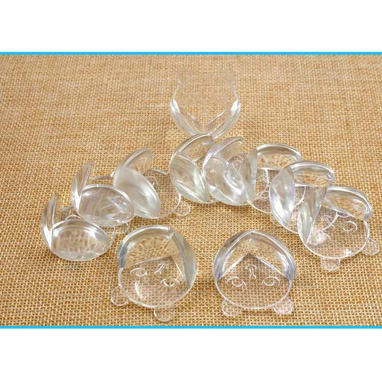 Miếng bọc góc bàn Silicon mềm cao cấp hình gấu trong suốt, chống va chạm bảo vệ an toàn cho bé