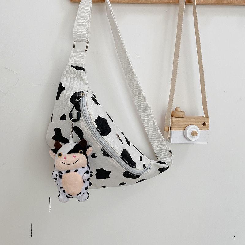 [Spot] Korean version of ins cowboy bag female Japanese Harajuku wild style cute female student chest bag female