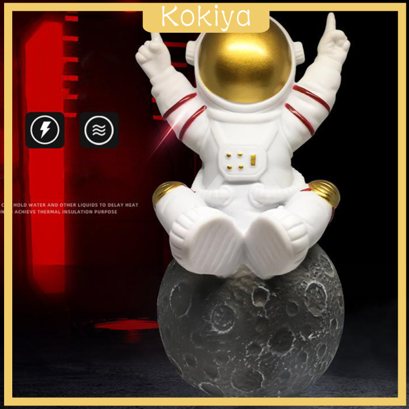 [KOKIYA]Astronaut Shape Bluetooth Portable Speaker with Mic FM TF Card USB  golden