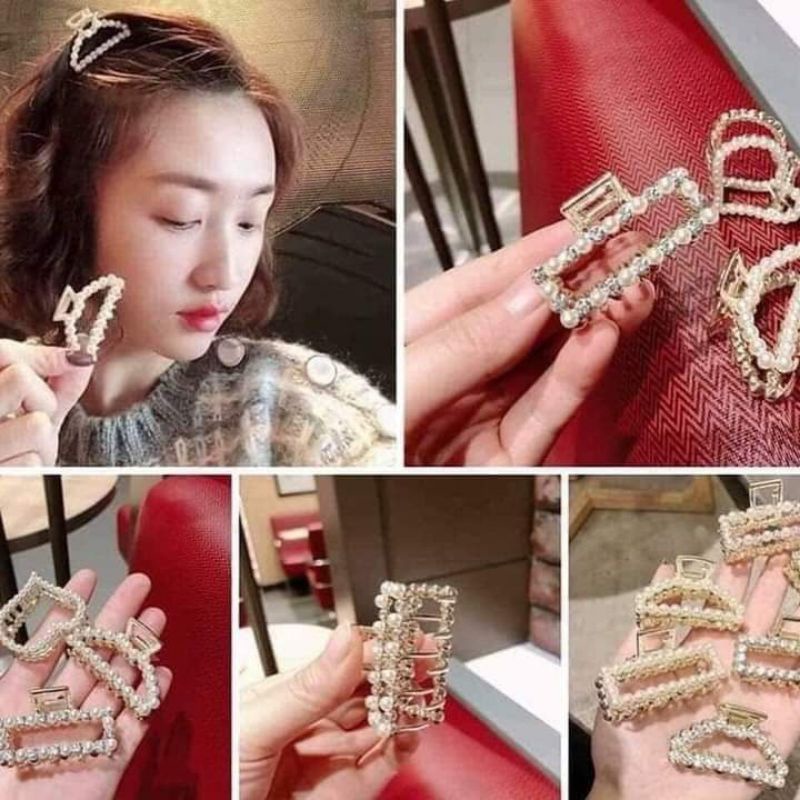 Set 3 cặp tóc đính ngọc Hàn Quốc