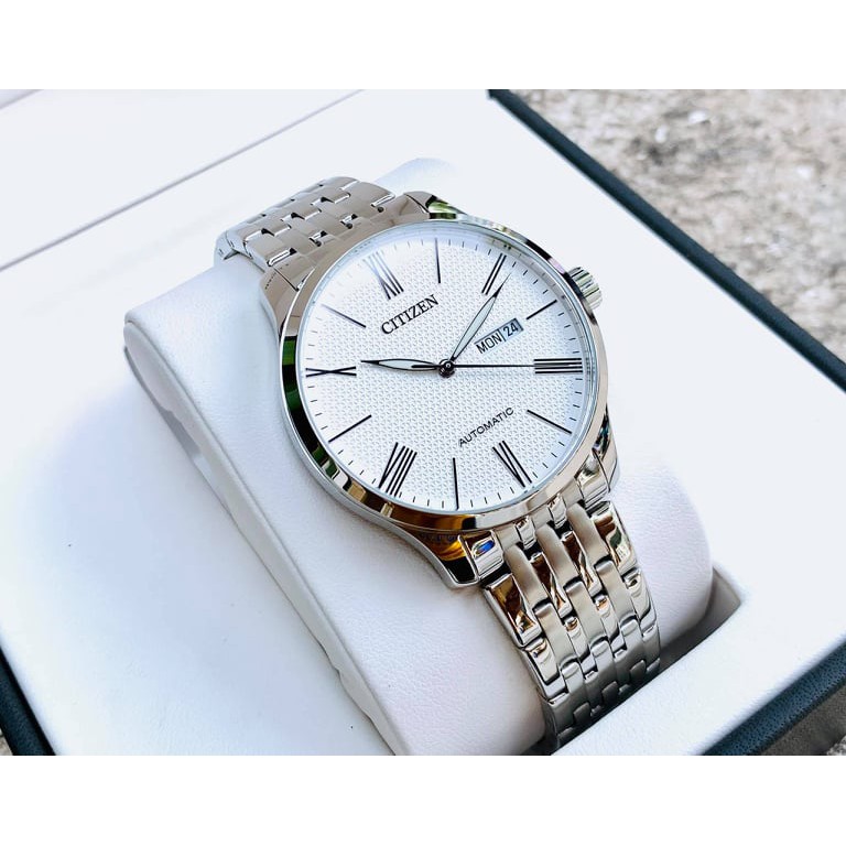 ĐỒNG HỒ NAM Citizen Automatic NH8350-59A CHÍNH HÃNG, DÂY KIM LOẠI CỰC CHẤT[Hình thật-đầy đủ số hộp]
