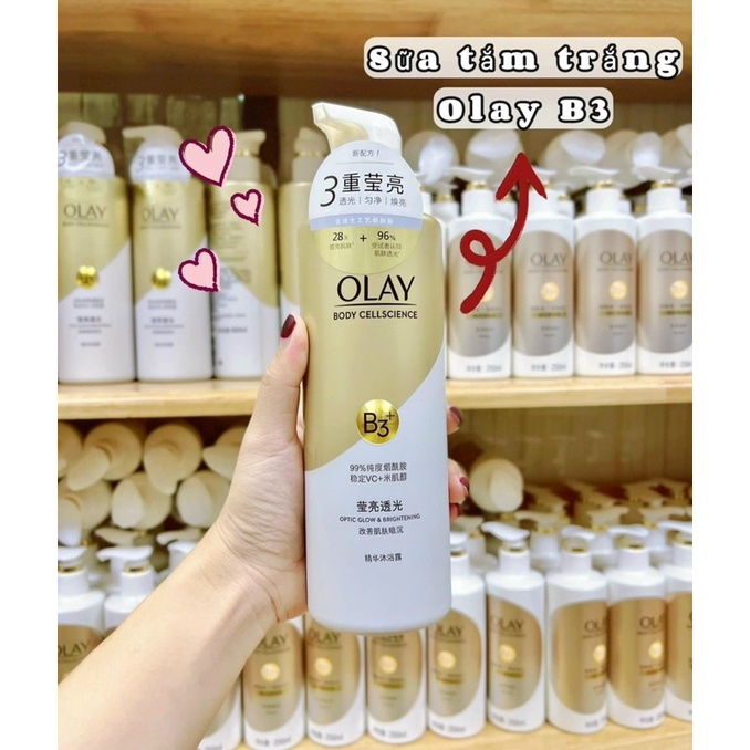 SỮA TẮM TRẮNG DA OLAY B3 + VITAMIN C 500ml BẢN TRUNG