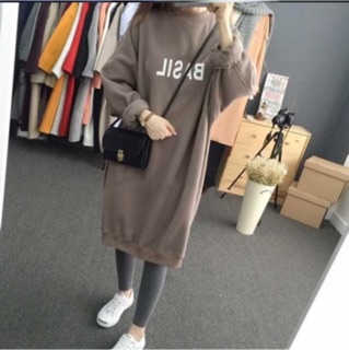 (R23)áo nỉ ulzzang dáng dài 2 màu(ảnh thật ở cuối)