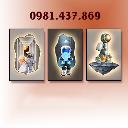 Combo Tranh Gấu Bearbrick Tráng Gương Cao Cấp, Kaws Toy Tranh Treo Tường/ Robot/ Siêu Anh Hùng