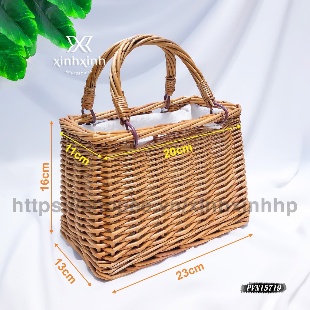 Túi cói đi biển xinh xắn phong cách Vintage sang chảnh - Xinh Xinh Accessories