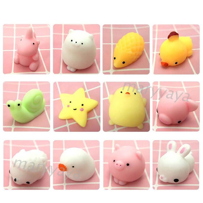 Set 50 Đồ Chơi Squishy Hình Thú Dễ Thương Giúp Giảm Căng Thẳng