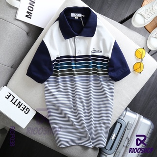 Áo polo xẻ tà, áo kiểu có cổ, áo polo tay ngắn nam RIOOSHOP