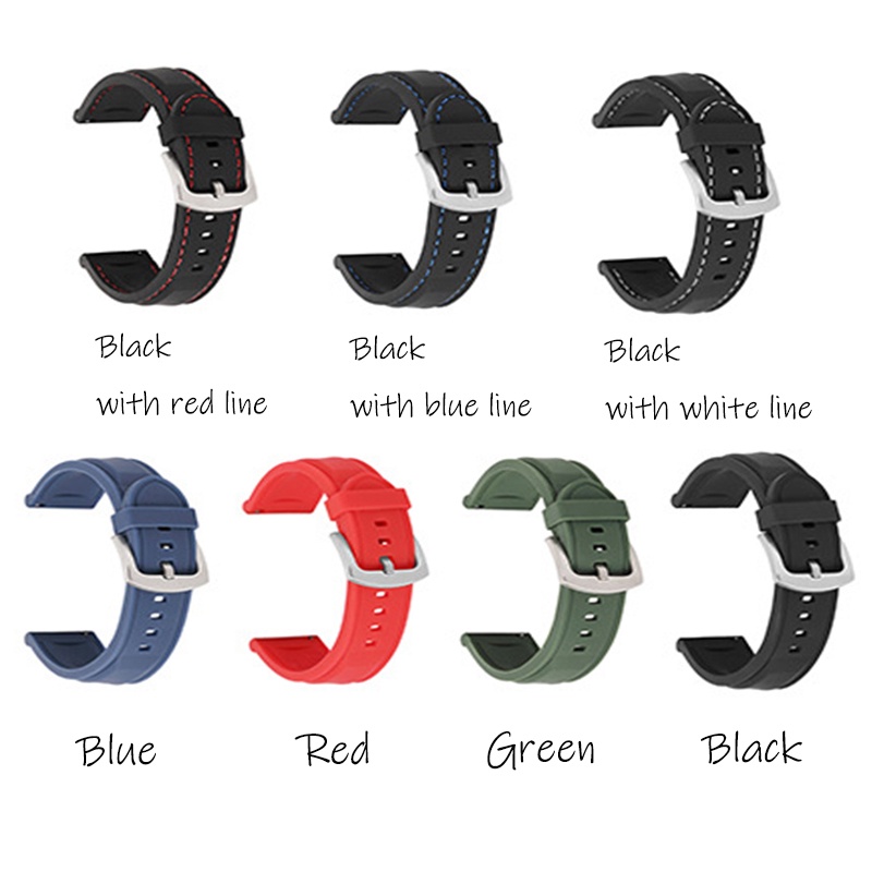Dây Đeo Đồng Hồ Bằng Cao Su Chống Nước Tháo Gỡ Nhanh 18mm 20mm 22mm 24mm Cho Nam Và Nữ